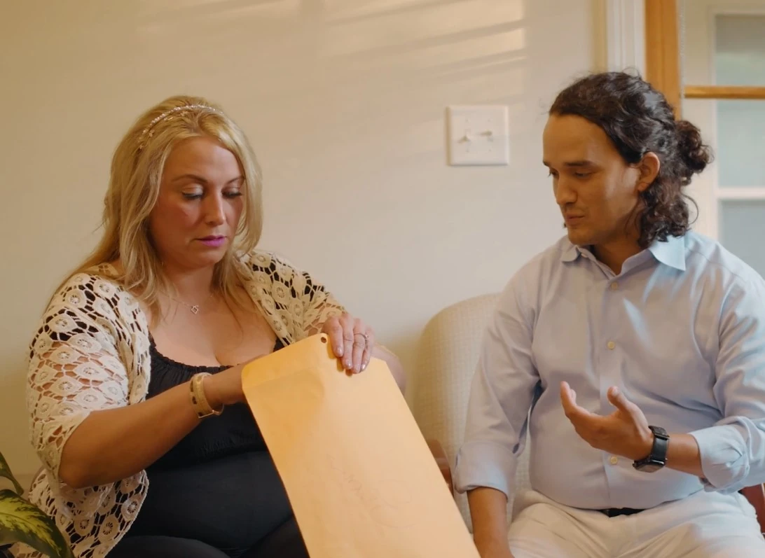 Matthew with a client — every client is unique